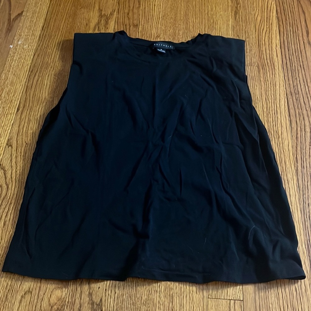 Sanctuary Woman’s Black Tank With Shoulder Pads Size M
